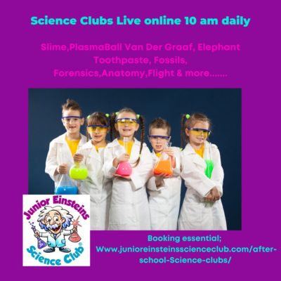 Junior Einsteins Science Club Live online science for kids