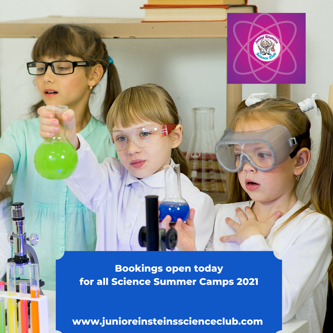 Science Summer Camps 2021 Bookings now open Junior Einsteins Science Club