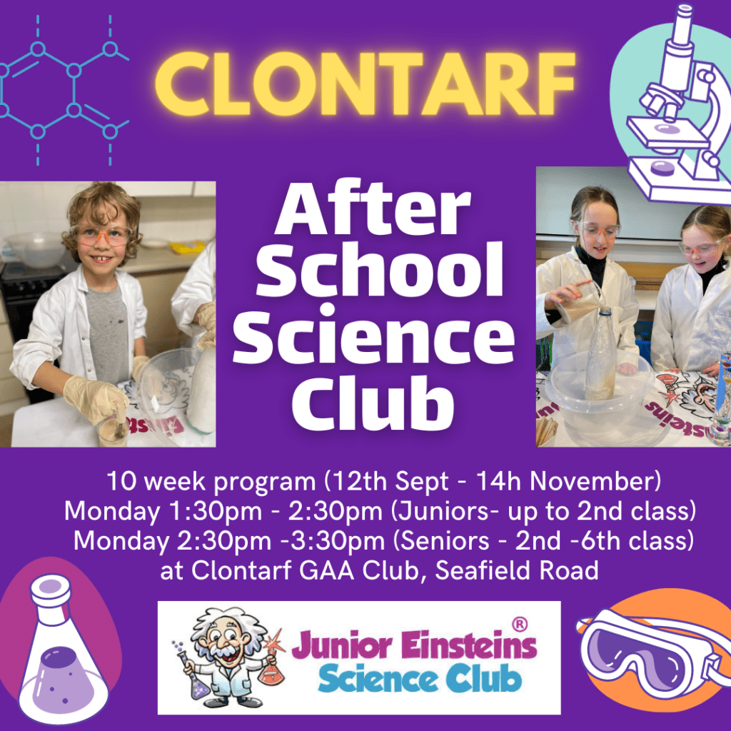 Clontarf After School Science Club Mondays 230pm 330pm Junior