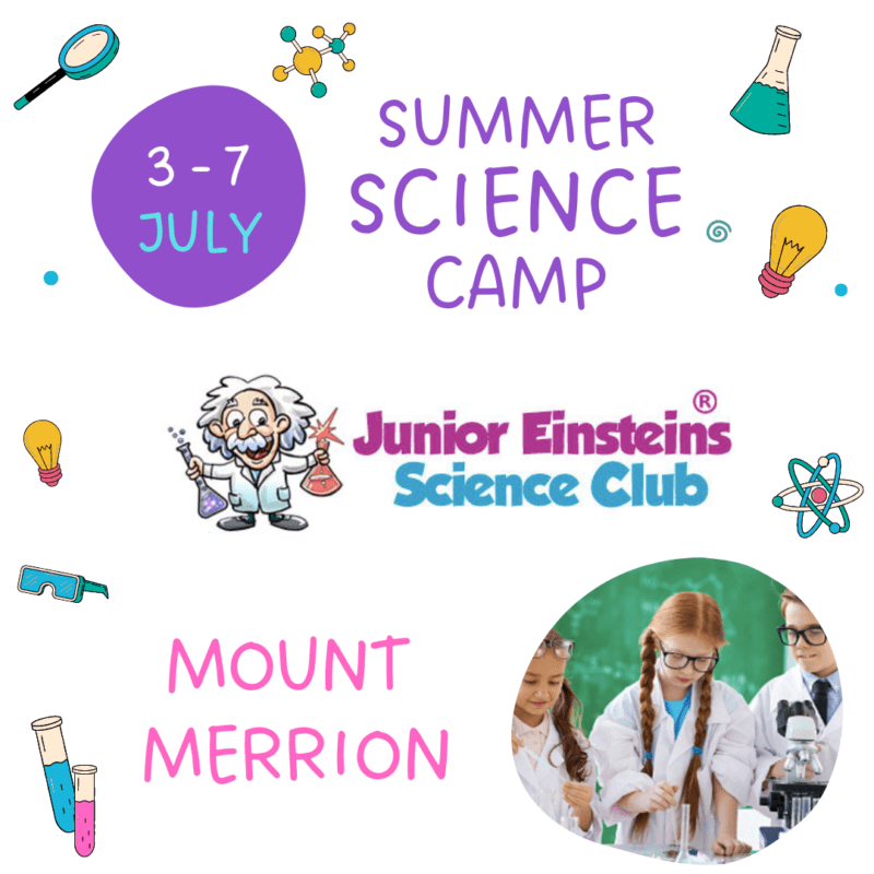 Monday 3rd to Friday 7th July 2023 Mount Merrion Summer Science