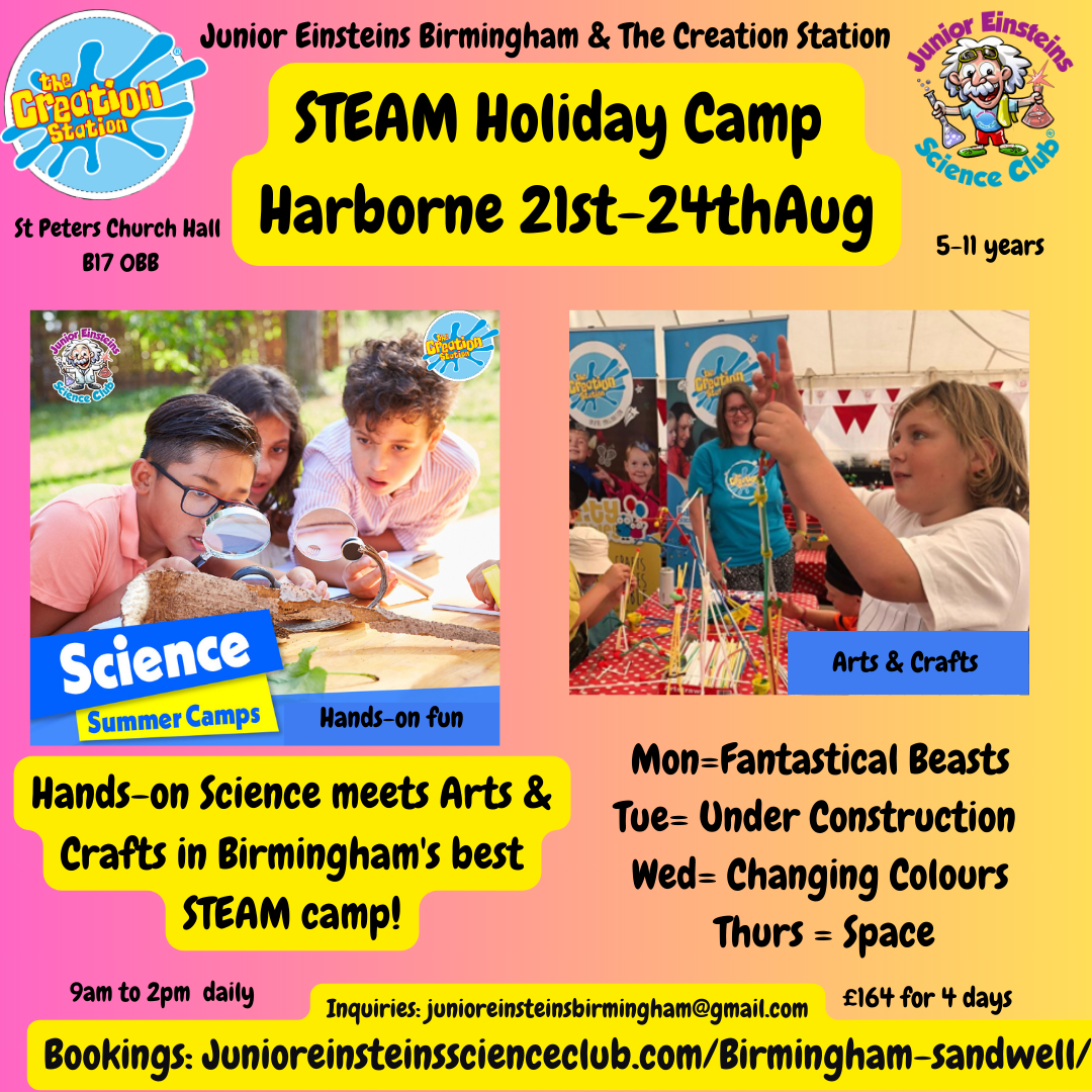 STEAM Science Summer Camp for kids-Harborne Birmingham