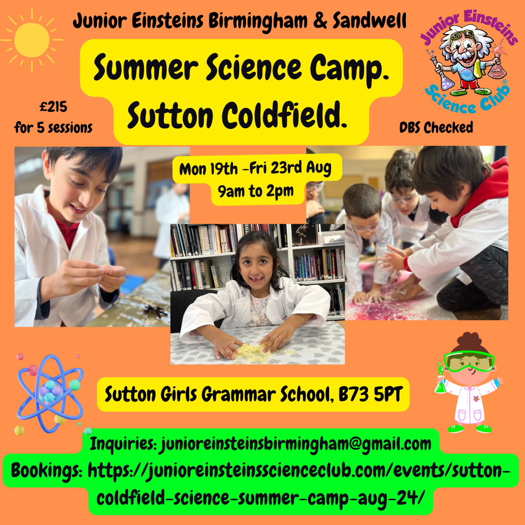 Sutton Coldfield Science Summer Camp for kids Birmingham