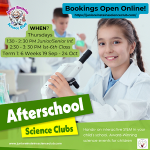 Science After-School Club Carlow - Gaelscoil Eoghain Uí Thuairisc - Thursdays