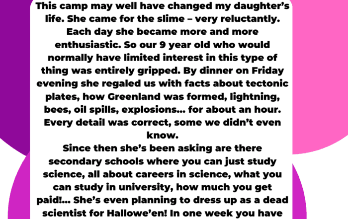 "This camp may well have changed my daughter’s life"