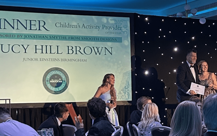 Celebrating Success; The fantastic Lucy of Junior Einsteins Science Club® Birmingham Wins at the Business Success Awards