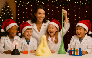 Junior Einsteins Science Club® Christmas Camps 2025 – Festive Fun Meets Real Science! STEM experiments for kids this Christmas