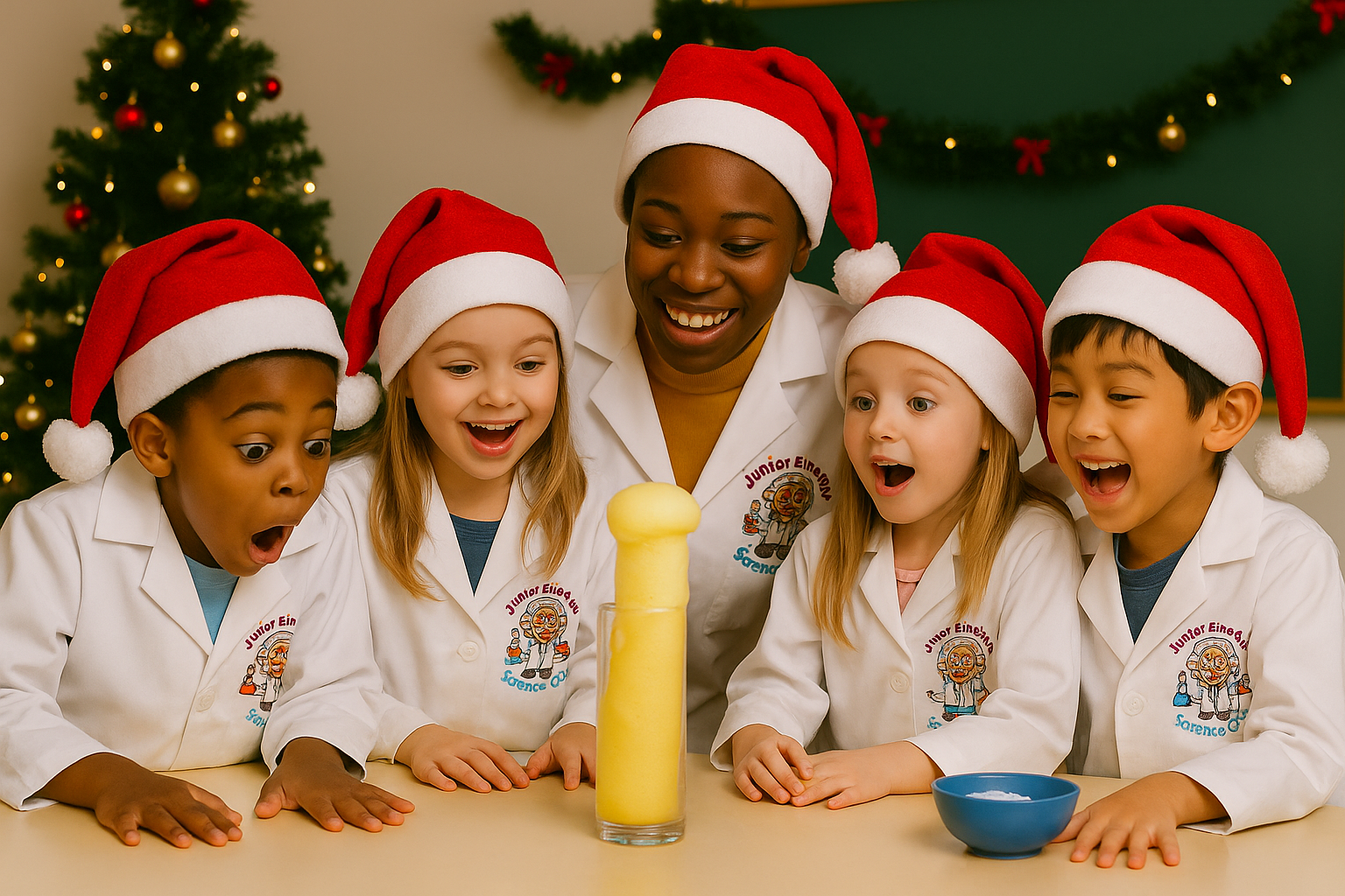Junior Einsteins Science Club® Christmas Parties 2025 – Explosive Fun for Schools, Companies, and Families!