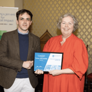 We are proud to share that our founder, Tracey-Jane Cassidy, won the Engaged Teaching and Learning Award from  Civic Engagement Awards Trinity College Dublin. Presented by the Provost of Trinity College Dublin Linda Doyle and accepted on Tracey-Jane's behalf by James Murtagh of Junior Einsteins Science Club Dublin