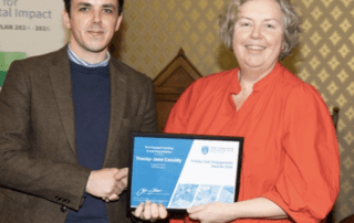 We are proud to share that our founder, Tracey-Jane Cassidy, won the Engaged Teaching and Learning Award from  Civic Engagement Awards Trinity College Dublin. Presented by the Provost of Trinity College Dublin Linda Doyle and accepted on Tracey-Jane's behalf by James Murtagh of Junior Einsteins Science Club Dublin
